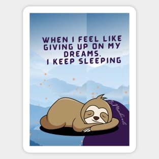 Sleeping Dreamer - Cute Sloth Sticker